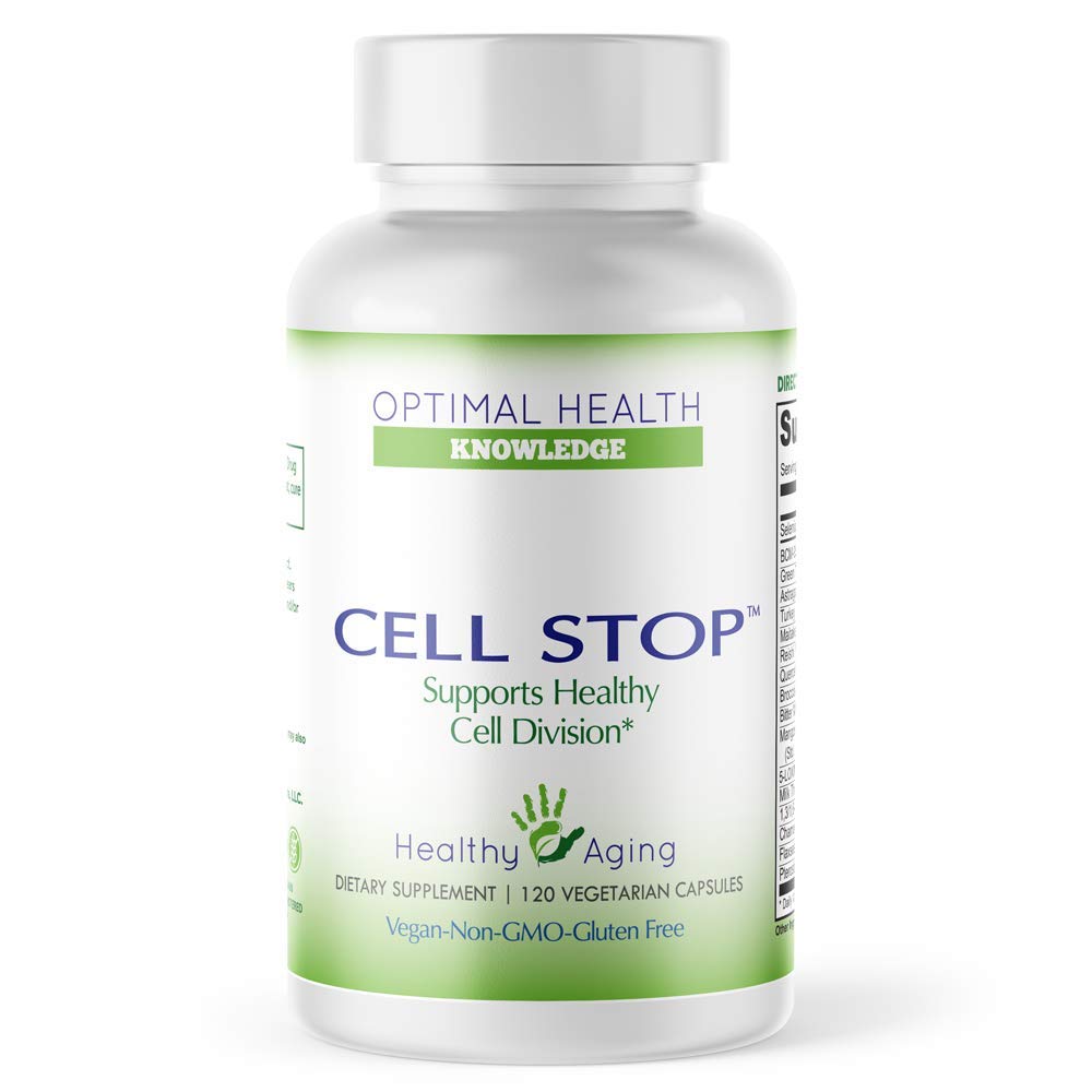 CELL STOP - Krachtige Cell Division Ondersteuning, Propriety Blend omvat Curcumin, Green Tea, Reishi Mushroom, Turkije staart Paddestoel, Broccoli Extract, 1,3/1,6 Beta Glucon, en andere - 120 Veggie Capsules