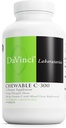 DaVinci Labs Chewable C-300 - supplement ter ondersteuning van de immuungezondheid, Cholesterol en collageen productie - met vitamine C, pectine en meer - Glutenvrije - Oranje Ananas smaak - 90 Vegetarische tabletten