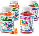 DR. MORITZ Vlierbessen Gummies for Kids (60 Count 2 Pack) en Kids Multivitamine Gummies Bundle (60 Count, 2 Pack) - voor kinderen Immune Ondersteuning en algemene gezondheid