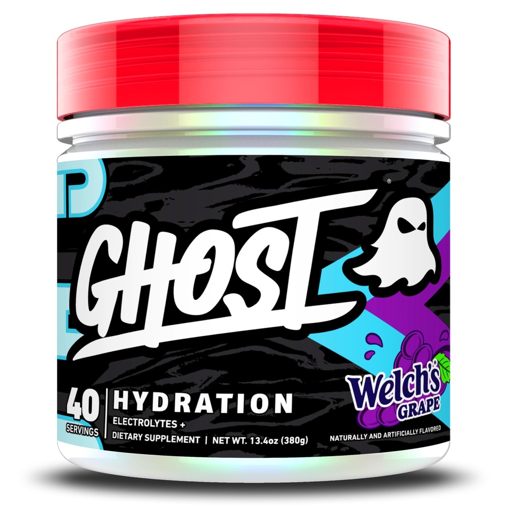 GHOST Hydration Tub, Electrolyte Powder, Welch’s Grape - Sugar Free Instant Electrolyte Drink Mix - Caffeine-Free Daily Hydration & Immune Support with Clean Formula - 40 Servings
