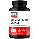 FACTEUR DE FORCE Complexe d'enzymes digestives à l'appui de la santé digestive, de la santé gustative et du soulagement du bloom pour les femmes et les hommes, Enzymes digestives à plein spectre 10, non OGM, 90 capsules
