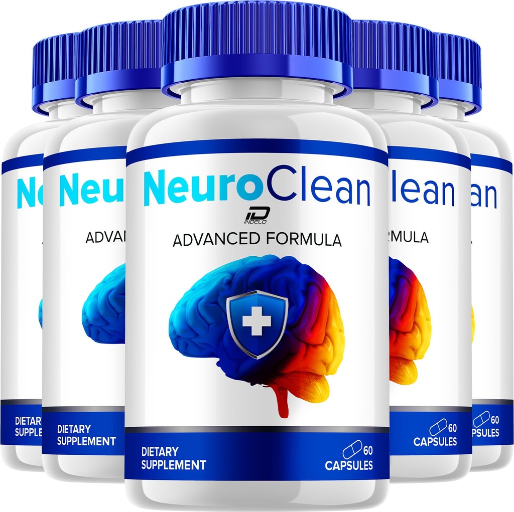 Neuro Clean Supplement Capsules – Neuro Clean Natural Blend Formula Focus Memory Support and Reviews (5 Pack – 300 Capsules)