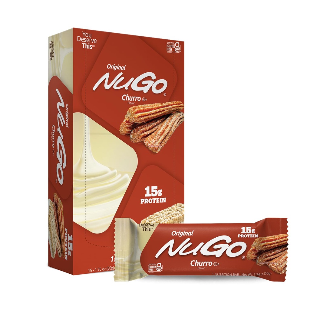 NuGo Proteine Bar, Churro, 11g Proteïne, Glutenvrij, 15 Tellen