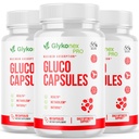 (3 Pack) Gluco Capsules, Official Glykonex Pro Gluco Pills with All Natural Ingredients, Maximum Strength Glykonix Supplement Vitamins Supporting Optimal Wellness and Health Naturally (180 Capsules)