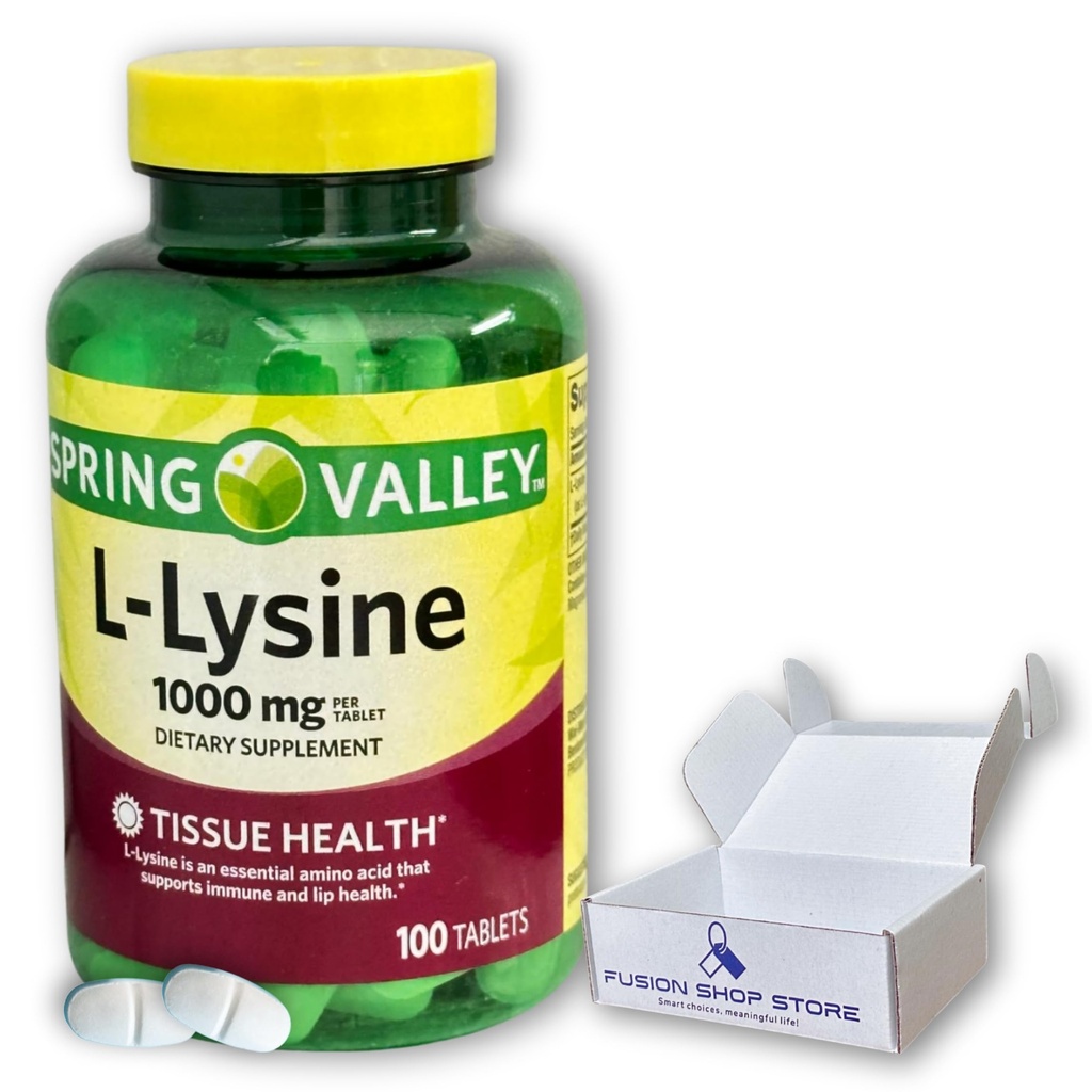 L lysine 1000mg- Essentiële Aminozuurtabletten, 100ct (verpakking 1)