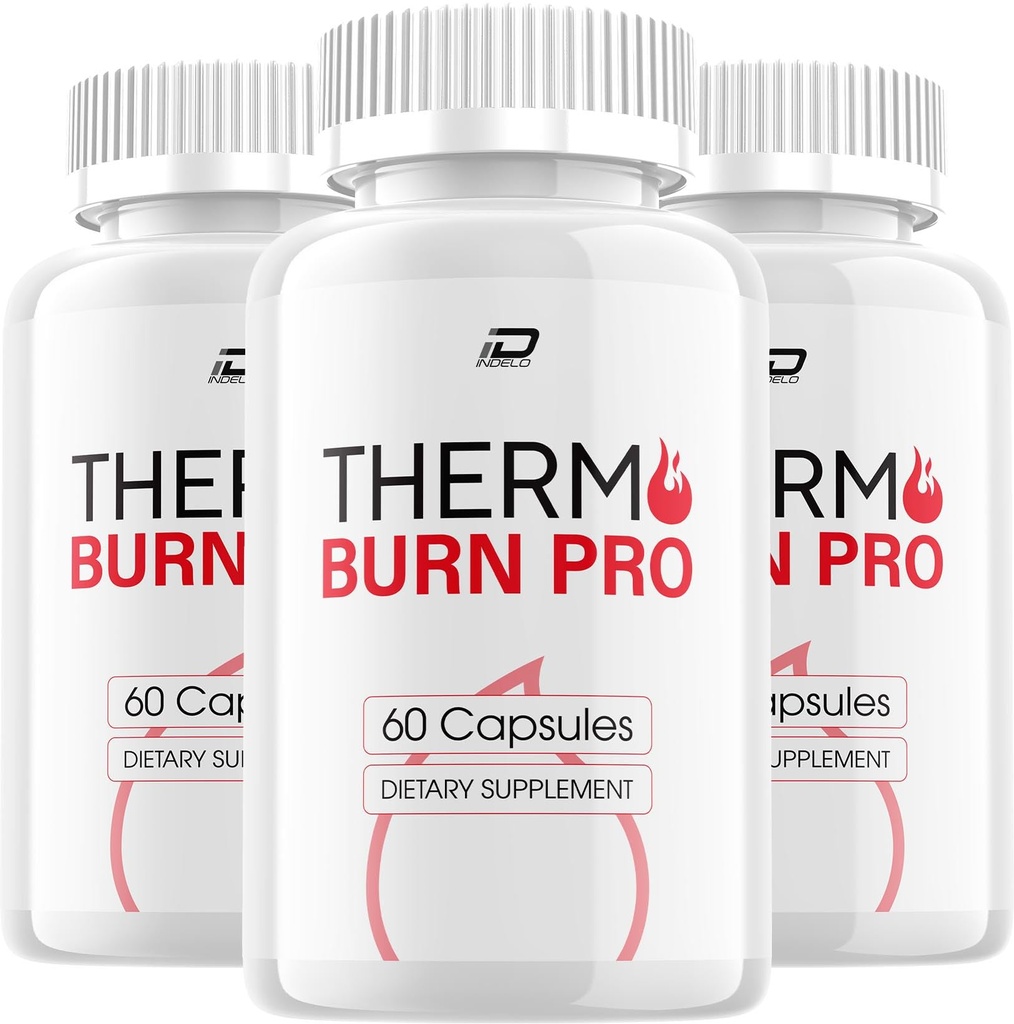 Thermo Burn Pro Capsules – ThermoBurn Pro Advanced Formula Pills Natural Ingredients Dietary Supplement - 3 Pack - 180 Capsules