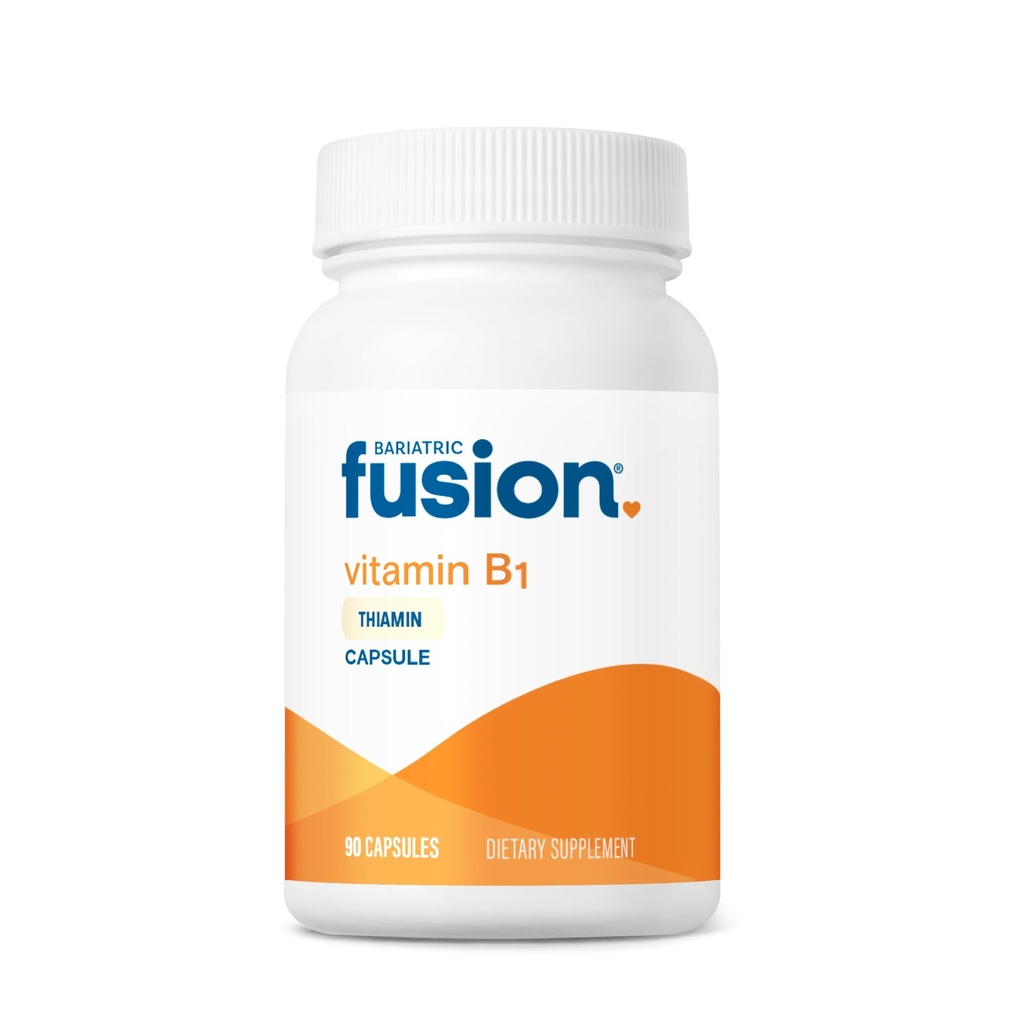 Fusion bariatrique Vitamine B1(Thiamine) pour les patients de chirurgie bariatrique, y compris le pont gastrique et la gastrectomie à manches, Capsule facile à avaler, 90 Compte