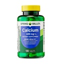 Spring Valley Calcium Bone Health Dietary Supplement Tablets, 600 mg, 100 Count