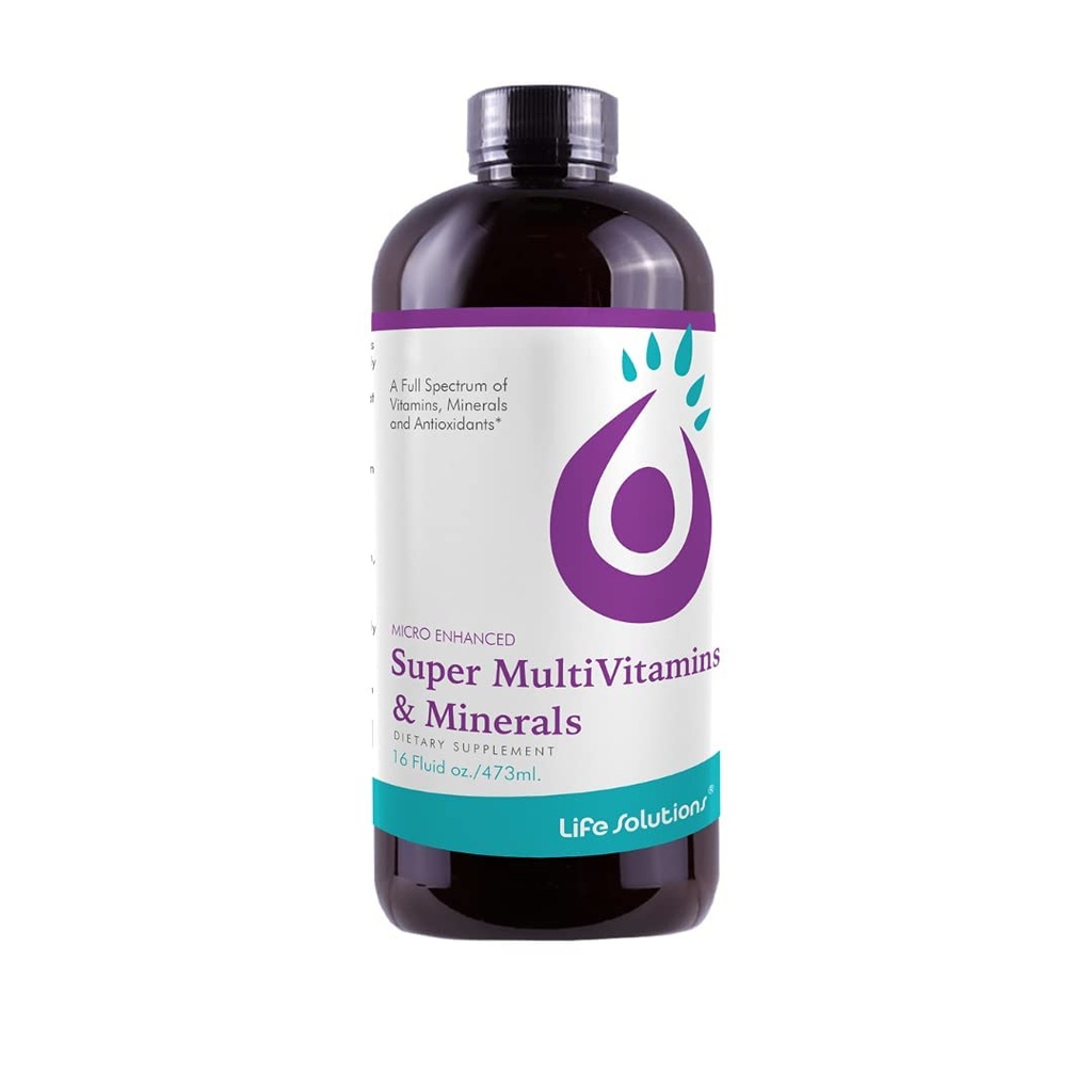 Liquid Super Multivitamin and Minerals - Premium Liquid Vitamins for Enhanced Absorption - Daily Liquid Multivitamin Supplement for Optimal Health and Wellness - 16 oz