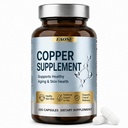 EAONE GHK-Cu Copper Peptide Supplement, 120mcg High Purity GHK Cu Capsules for Hair Health and Scalp Vitality, Promotes Youthful Glow, Support Skin Elasticity, Non-GMO, 120 Vegan Capsules