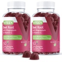 Viteey Beet Root Gummies with Magnesium & Vitamin C - Beetwortel Supplement for Heart Health, Blood Pressure Support - Vegan, Glutenvrije - 120 Tel.