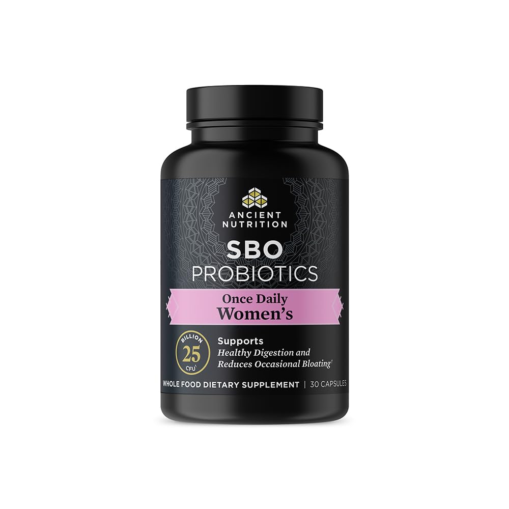 Probiotiques de nutrition ancienne pour les femmes, une fois par jour probiotiques pour les femmes 30ct, soutien digestif et réduit le ballonnement occasionnel, fait avec Chaste Tree Berry et Amla Berry, 25 milliards d'UCF*