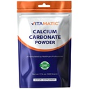 Vitamatic Calcium Carbonate Powder – 500 g (17.6 oz) – Unflavored Dietary Supplement Powder Non-GMO