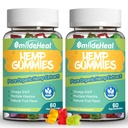 2 Pack Hennep Gummies, 1.500.000 Extra Versterken Biologische Hennep Gummies, Hennep Supplement Gummy met Hennep Oil Extract, 120 Gummies