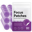 Focus Patches Extra Strength, Natural Focus Enhancing Stickers for Adults & Kids - Boost Attention, Concentration & Mental Clarity, with Red Ginseng, Lion's Mane, Theanine, Vegan-Friendly 30 Patches