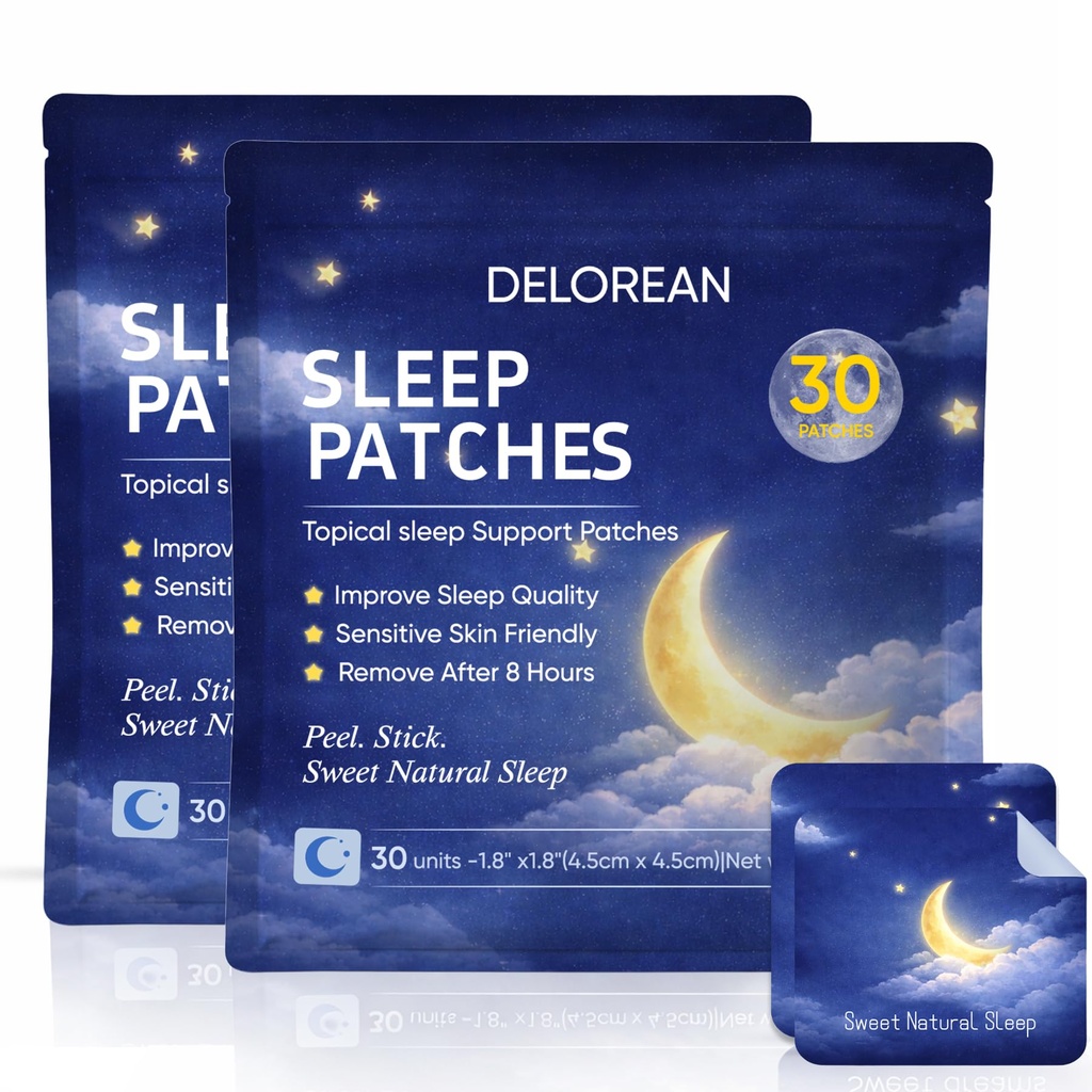WEERSHUN Drowzen Sleep Patches, Delorean Sleep Patches, Easy-to-Apply Sleep Patch with Melatonin & Valerian, Relax & Wake Up Refreshed, Promote Deep Sleep & Relaxation for Men & Women, 30 Patches (1)