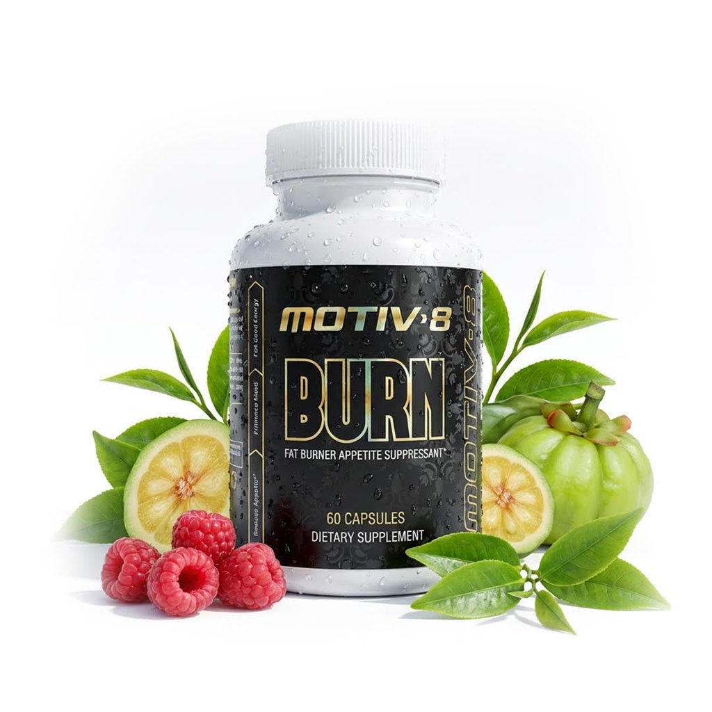 Motiv-8 Performance Pre-Workout Burn Capsules, Natural, Feel Good Energy, No Crash or Jitters, Perfect for Working Out (60 Capsules)