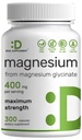 Magnesium Glycinate 400mg, 300 Capsules 100% chelated for Easy Absaturation 