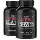 Steel Power – L-Citrulline, L-Carnitine & Maca – 30 Ct, 2 Month Supply | L-Citrulline, L-Carnitine, Maca Root & Pine Bark Extract | Non-GMO, Made in USA | Easy-to-swallow daily capsule