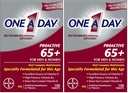ONE A DAY Proactive 65+, Mens & Womens Multivitamine, supplement met vitamine A, vitamine C, vitamine D en zink voor Immune Health Support*, Calcium, Folic Acid & More, Tablet 150 Tellen (pakket van 2)