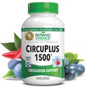 Botanic Choice CircuPlus 1500 - Heart Health & Circulation and Vein Support Supplement - Vitamine B1, Cayenne Pepper, Hawthorn, Ginkgo Biloba voor volwassenen Mannen en vrouwen (90 capsules)
