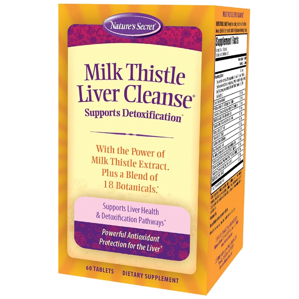 De Geheime Melkdistel Lever Reiniging - 60 tabletten - Ondersteunt Gezonde Lever Functie & Ontgifting - 18 Botanische Blend Kurkuma, Dandelion, Beet, & Artichoke - Natuurlijke Krachtige Antioxidant
