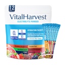 12 Sticks Electrolytes Powder Packets No Sugar Hydration Packets Electrolyte Liquid Daily IV Drink Mix with Strawberry Raspberry, Passion Fruit, Kiwi Green Apple, Cherry Pomegranate, Grape, Grapefruit