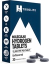 HydroLite Molecular Hydrogen Tablets for Drinking Water | Highest Concentration H2 12,000 PPB | Antioxidant, Detox | Made in USA, 30 Tablets (Unflavored)