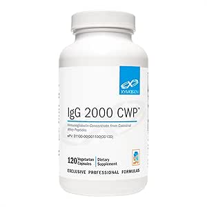 XYMOGEN IgG 2000 CWP - Immunoglobuline Concentraat (van Colostrale Whey Peptiden) tot ondersteuning van Gut Health, Immuunfunctie + gezonde cytokineactiviteit (120 capsules)