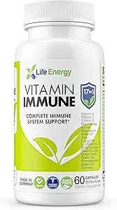 17 in 1 Complete Immune Support Supplement | Immune Boost with Vitamin C, Vitamin D, Vitamin A, Zinc, Quercetin, Turmeric, Green Tea, Selenium | Daily Immunity Support Supplement for Adults - 60 Count