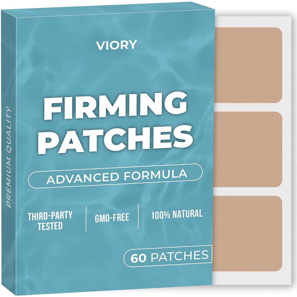 B12 Firming Patches (Pack of 60) - 100% Natural Patch for Women and Men - Energy, Focus & Body Support - Enhanced Formula