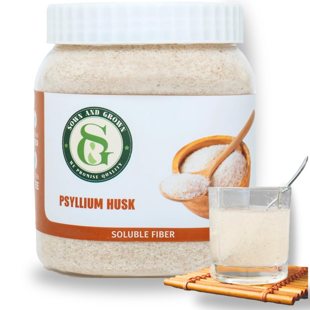 Psyllium Husk Whole, 12 Ounce - Whole Husk Fiber Supplement, Vegan, Geen suiker of kunstmatige zoetstoffen, Niet GGO, Glutenvrij