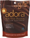 Adora Premium Vitamine D3 Magnesium en Calcium Supplement, 500 mg, Melkchocolade, 30 Tellen