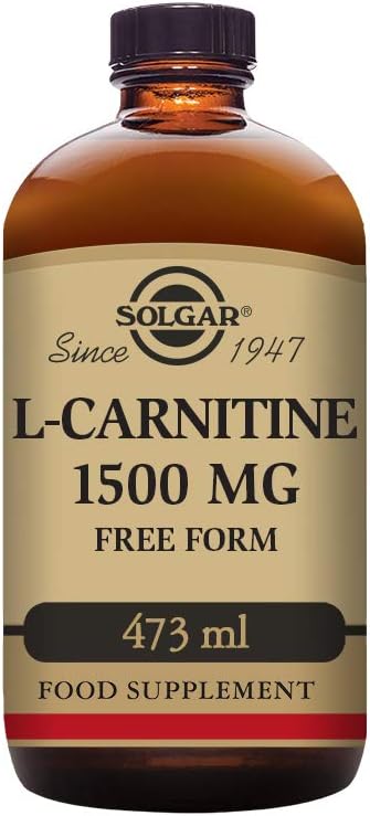 Solgar L-Carnitine 1500 mg Vloeistof, 16 oz. - Natuurlijke Citroensmaak - Hartgezondheid - Ondersteunt Energie, Metabolisme, Oefening Endurance & Recovery - Niet-GMO, Veganistisch, Gluten & Dairy Free - Ongeveer 31 porties