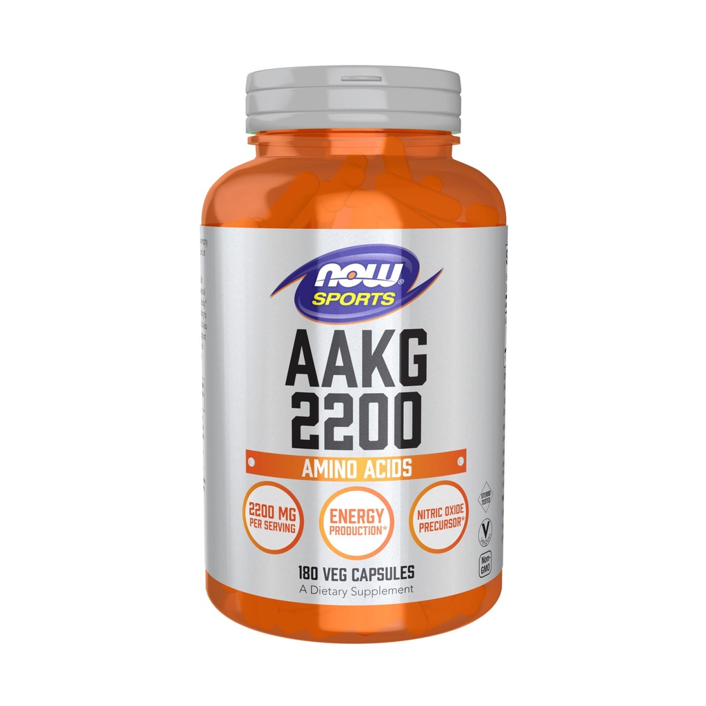 NOW Sports AAKG 2200, Arginine, Energieproductie, 180 Veg Capsules