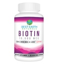Best Earth Naturals Biotin 10.000mcg - Extra sterkte Biotin vitamine supplement ter ondersteuning van haargroei, sterke nagels, lange ogen wimpers en gezonde huid