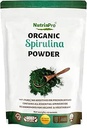 USDA Organic Spirulina Powder for Juice and Smoothy Mix; 100% natuurlijk en glutenvrij, met hoog eiwit, vitamines, antioxidanten en mineralen (12 Ounces) (1)