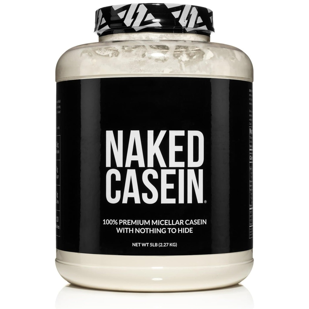 Caséine NAKED - 5Lb poudre de protéines de caséine Micellar - Bulk, Zéro glucides, sans OGM, sans gluten, sans soja, sans réserve - stimuler la croissance musculaire - améliorer la récupération - 76 portions