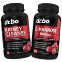 Nier Reiniging & D Mannose Supplementen - Nieren Detox Ondersteuning Supplement, D-Mannose 500mg 1000mg Capsules - DMannose & Natural Cranberry ter ondersteuning van nieren, blaas en urine Tract Health Supplementen
