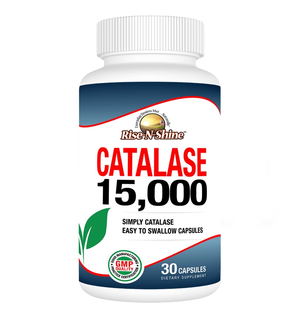 Rise-N-Shine Catalase Supplement 15.000 - Krachtige antioxidant Enzyme voor haar gezondheid - Hair Supplements voor sterke haarondersteuning - 30 dagen levering