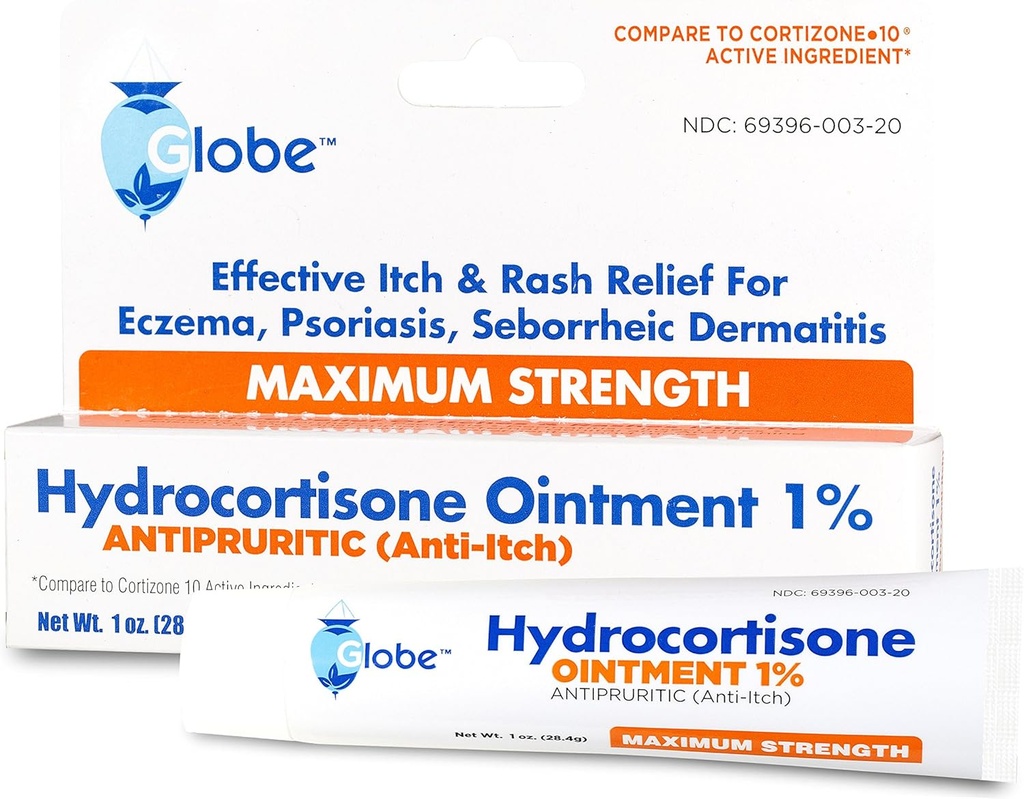 Globe Hydrocortison Maximale sterkte Transparante Zalf 1%,1 oz 
