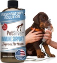 PetSilver Immune Support, Natural Nebulizer Solution, bevordert de ademhalingsgezondheid bij katten en honden, allergieën, Sinus & Cough Treatment, Gemakkelijk te gebruiken, Gepatenteerde Chelated Silver, Made in The USA, 16 fl oz