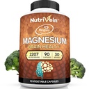 Nutrivein Premium Magtein Magnesium L-Threonate Supplement 2207 mg - 90 capsules (3 per dag): hoog-absorptie Magnesium Threonaat voor hersenen, slaap, stemming en herstel