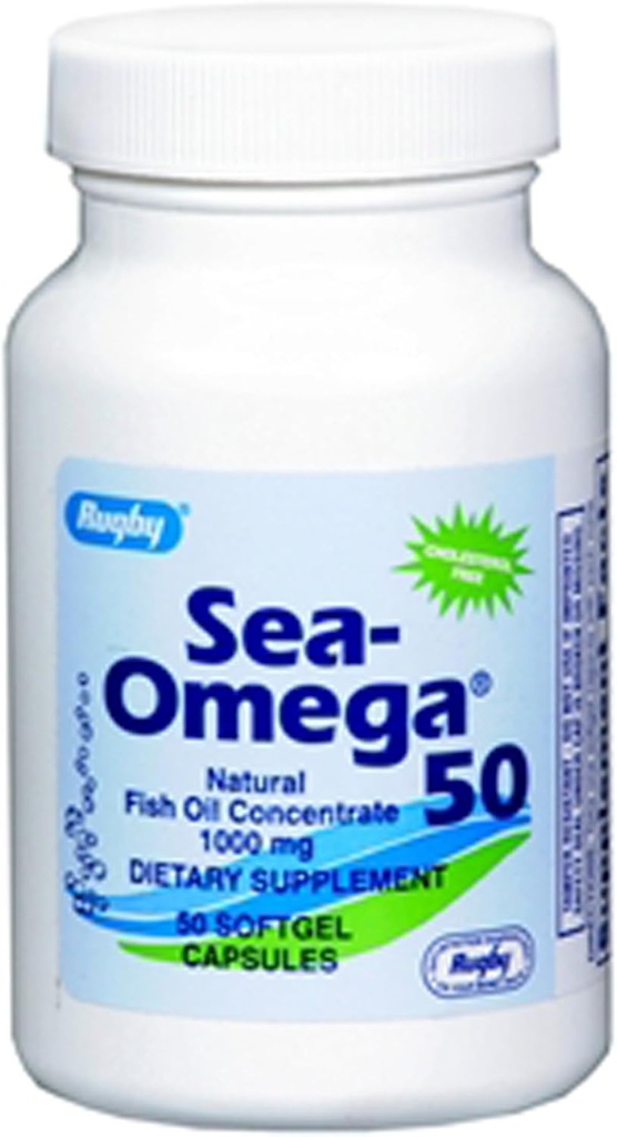 Rugby Sea-Omega 50 Natural Fish Oil Concentration 1000mg