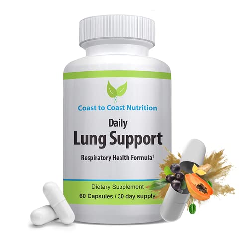 Dagelijkse Lung Cleanser & Detox Support Supplement Vernieuwen van uw longen om te ademen Gemakkelijker . Relieve ademhalingsproblemen & Aanpak problemen zoals Allergieën, Wheezing en Hoesten 60 Capsules