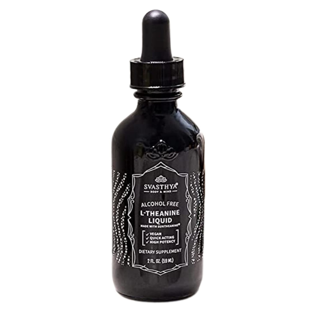 Svasthya Body & Mind 100% Pure L-Theanine Liquid Supplement 