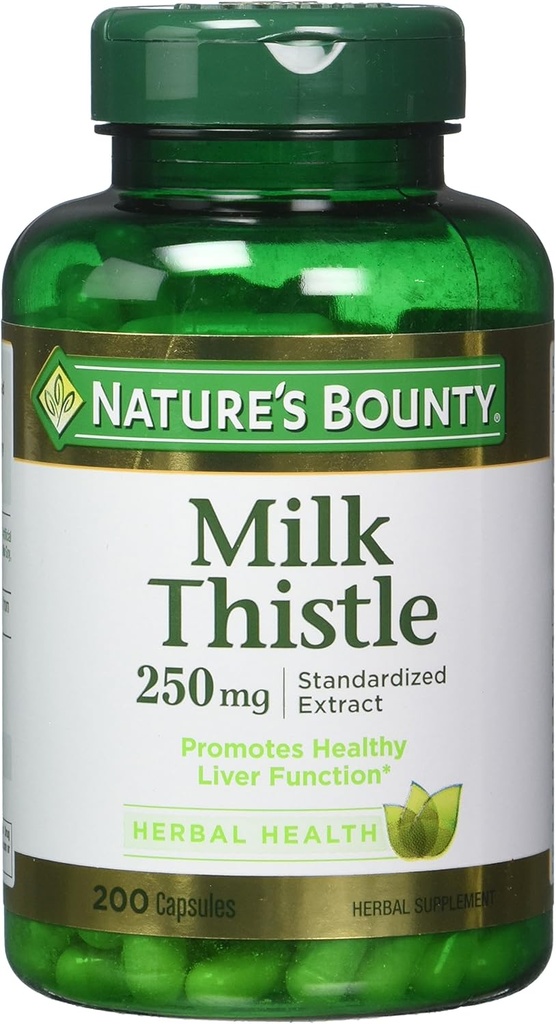 Nature's Bounty Milk Thistle 250 mg Capsules 200 ea (verpakking van 2)