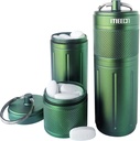 Twee lagen grote pil Organizer, aluminium container, waterdicht, kan pillen alle groottes, vitamines, kabeljauw leverolie, supplementen en medicijnen, Rv producten, grootte:1,6 x 1,6 x 4,4 in (Groen)