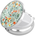Nipichsha Pill Box, kleine pil geval voor portemonnee & Pocket, schattige reis medicijnen Organisator, draagbare geneeskunde container houder om vitamines te houden, medicijnen, visolie & supplement, B02-mooie bloemen