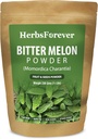 Herbsforever Bitter Meloenpoeder Karela Poeder Rijk aan vitamine C Niet GGO, Vegan 230 GMS